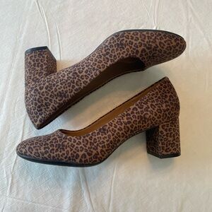 Leopard Print Block Heel 7 1/2